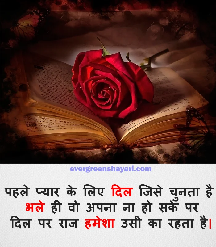 99+ Top Level - Love Shayari in Hindi with Emoji | प्यार शायरी हिंदी में| 18 First Love Quotes Image