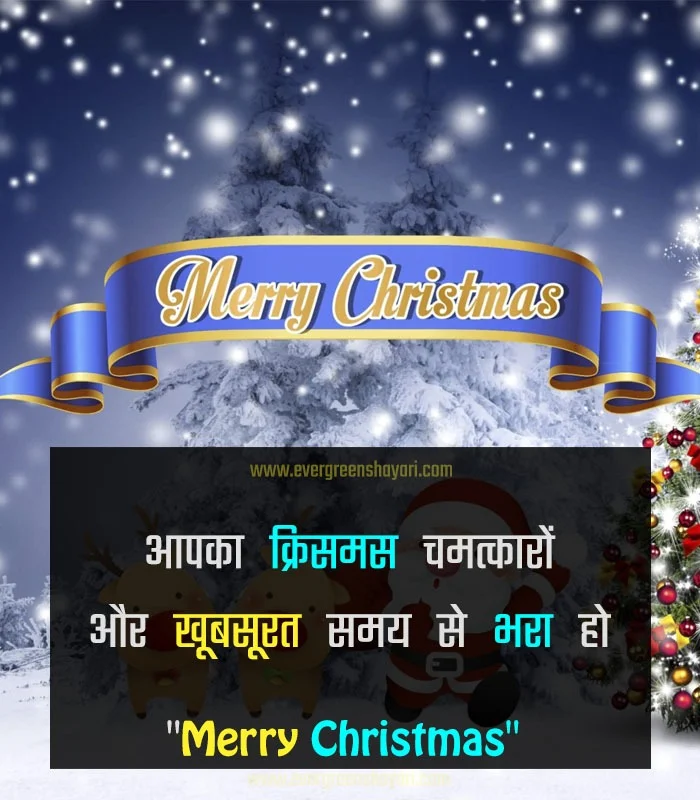 Merry Christmas Wishes 2023 - Christmas Wishes in Hindi 11 Merry Christmas Status
