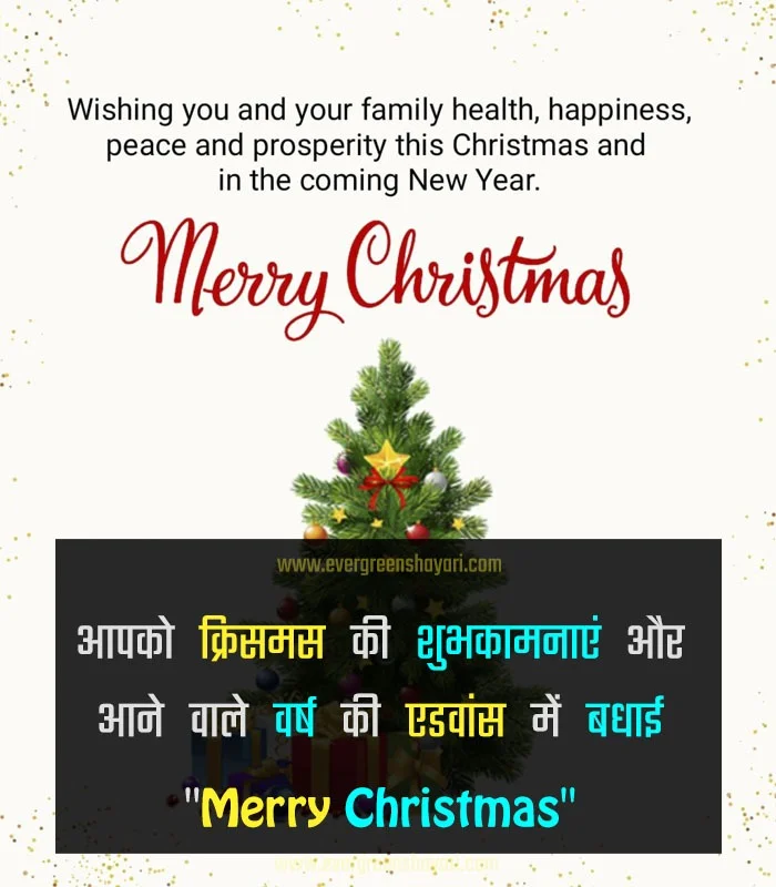 Merry Christmas Wishes 2023 - Christmas Wishes in Hindi 30 Christmas and Happy New Year Wishes