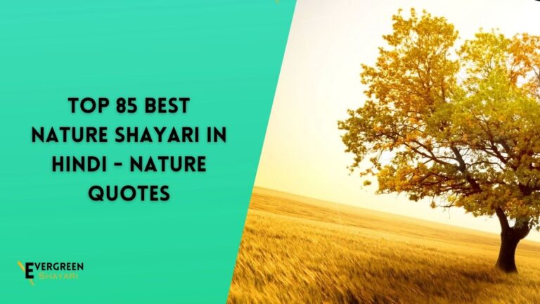 Top 85 Best Nature Shayari in Hindi - Nature Quotes